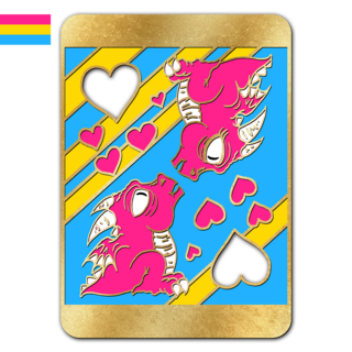Pride Derpy Dragon Pin - Pansexual