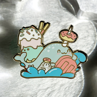 Dessert Whale B Grade Pin