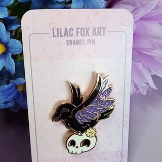 Raven Enamel Pin