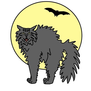 Scary Moon Coon pin