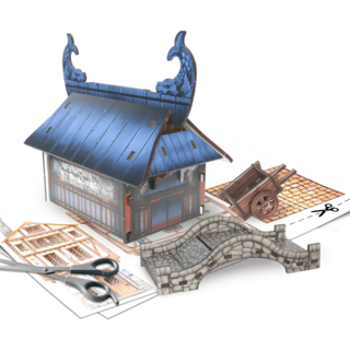 Digital Papercraft Town - Edo Edifices