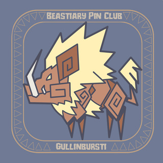 Monster Hunter inspired Gullenbursti Pin
