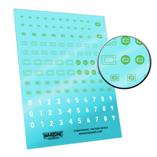 Cybetronic Faction Waterslide Decal Sheet