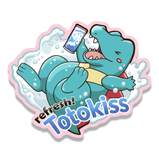 Milky drink crocodile metallic sticker