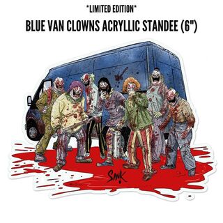 Blue Van Clown Acrylic Standee (6")