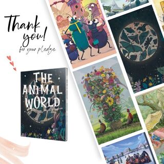 1 Hardcover Book (The Animal World Full of Inspiration) 8.5"x11"