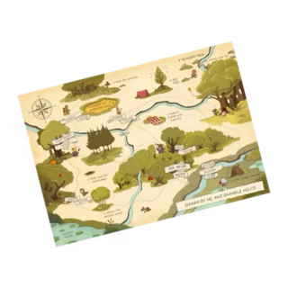 Brambletrek: Coloured Cloth Map of the Hundred Acre Woods