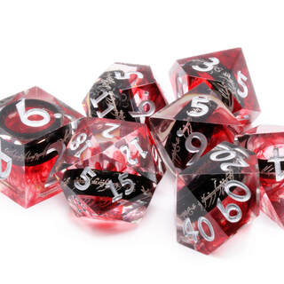 Magic Ring Dice Set (Black With Red)