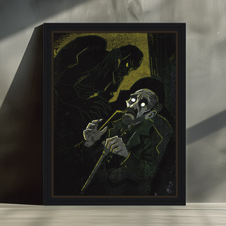 The creature & The blind man, signed art print