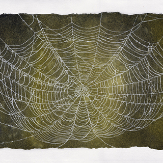 Sunrise Spiderweb - Original Watercolor Print
