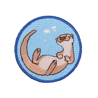 Embroidered patch Otter