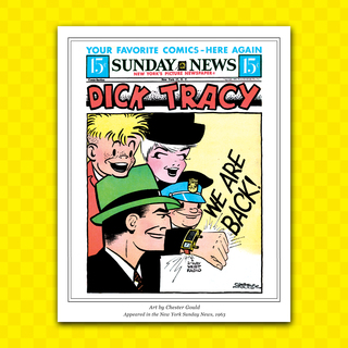 13"x19" Dick Tracy 1963 Color Lithograph
