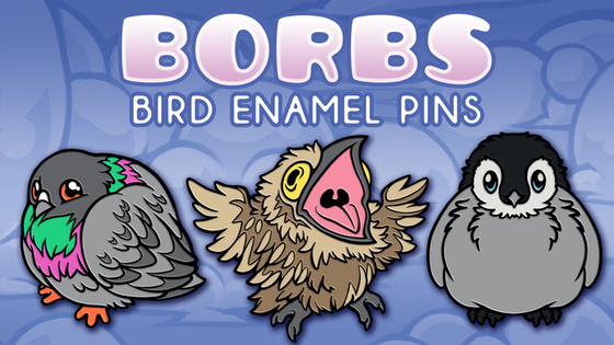 Borbs: Cute Bird Enamel Pins