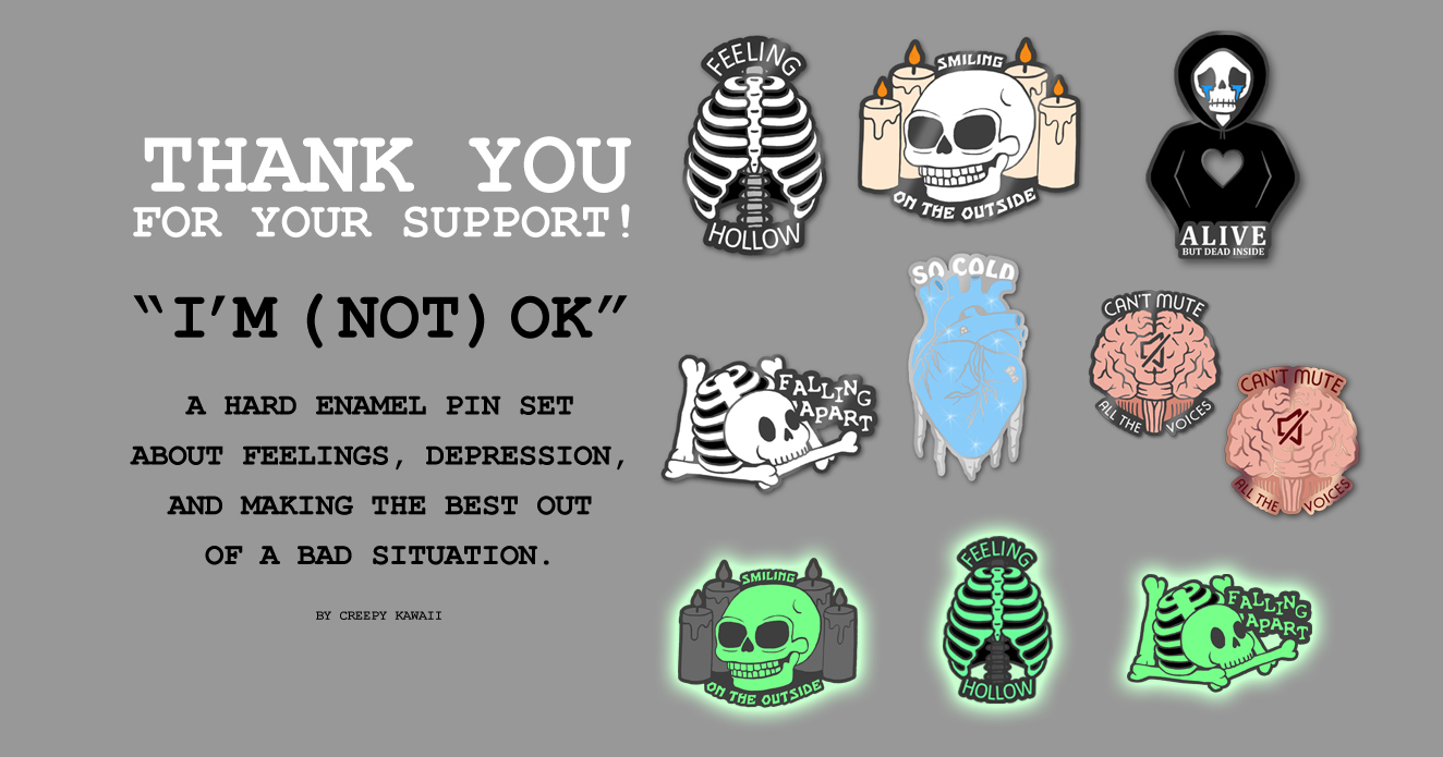 I'm (Not) OK - Hard Enamel Pin Set