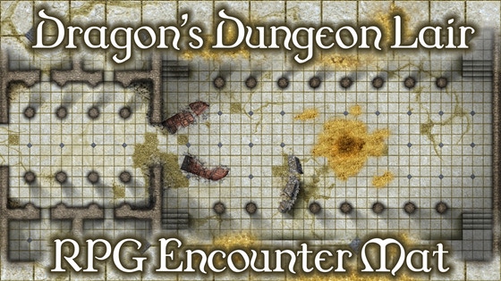 BattleMats: Dragon's Dungeon Lair Giant RPG Encounter Mat