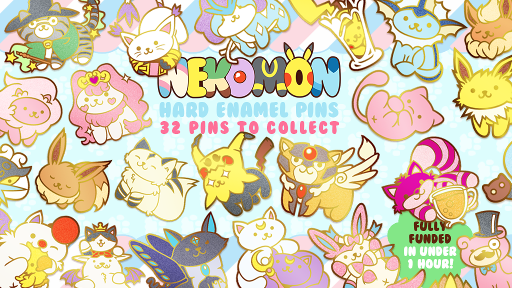 NEKOMON Hard Enamel Pins