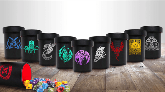 Over-Sized Graphical Dice Cups With Lid