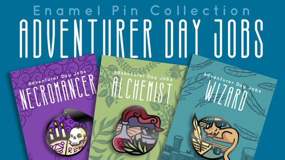 Adventurer Day Jobs - Dungeons and Dragons enamel pins