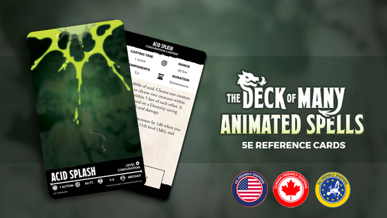 The Deck of Many Animated Spells: DnD 5E Spell Cards