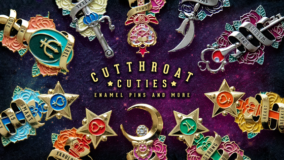 Cutthroat Cuties: Sailor Senshi 3-d enamel pins