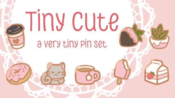 Tiny Cute - A very tiny enamel pin set