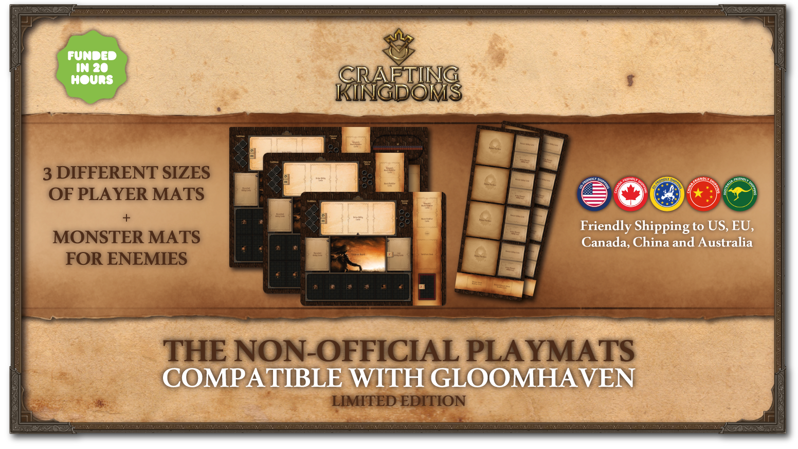 The Non-Official Playmats compatible with Gloomhaven