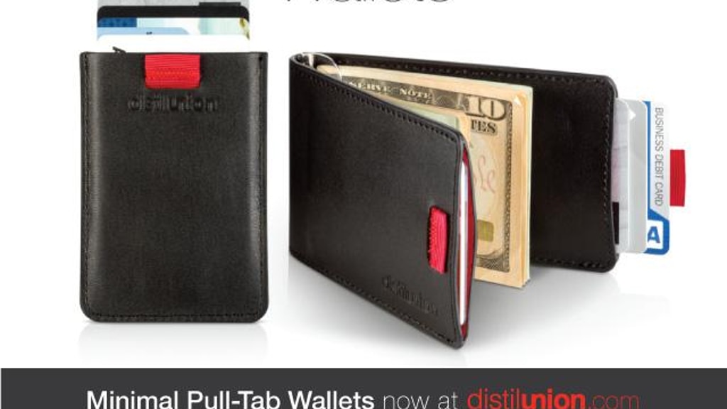 Minimal Pull-Tab Wallets: Wally Sleeve & Bifold