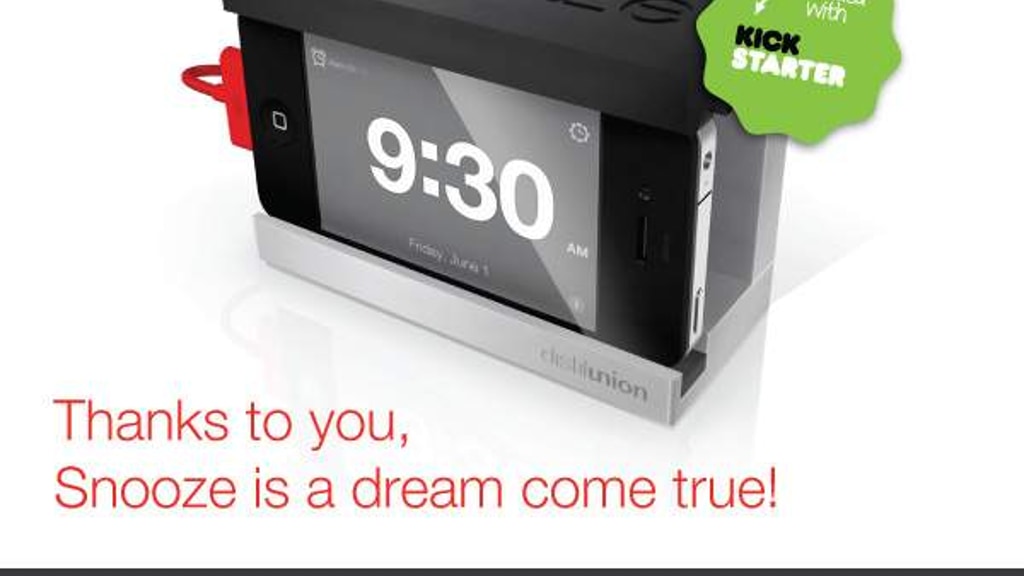 Snooze - The iPhone Alarm Dock with a Big Snooze Bar