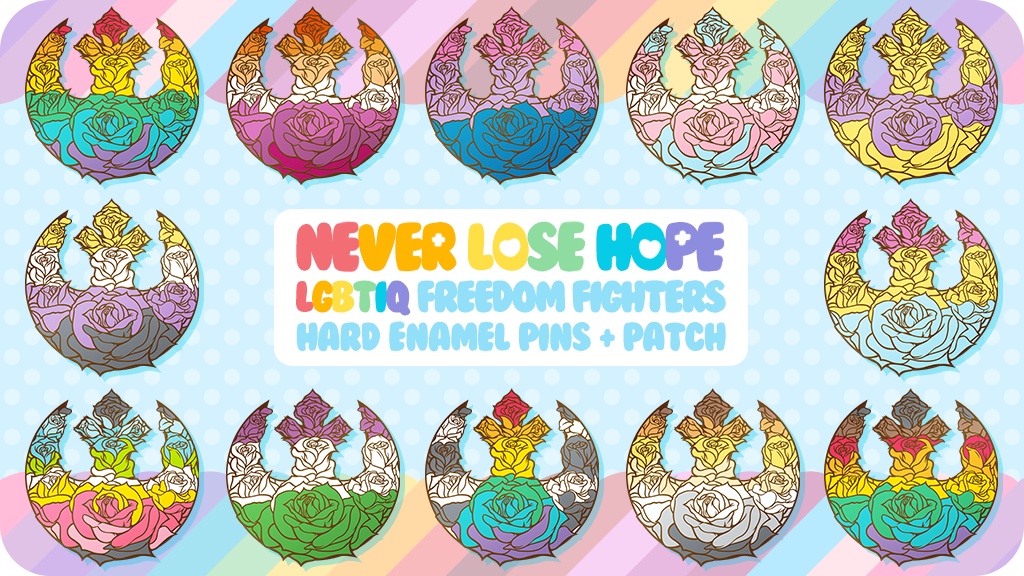 LGBTIQ Freedom Fighters Pride Hard Enamel Pins