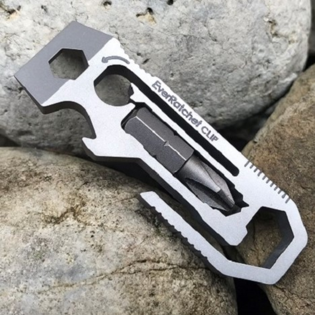 EverRatchet Clip: Ratcheting Keychain Pocket Tool