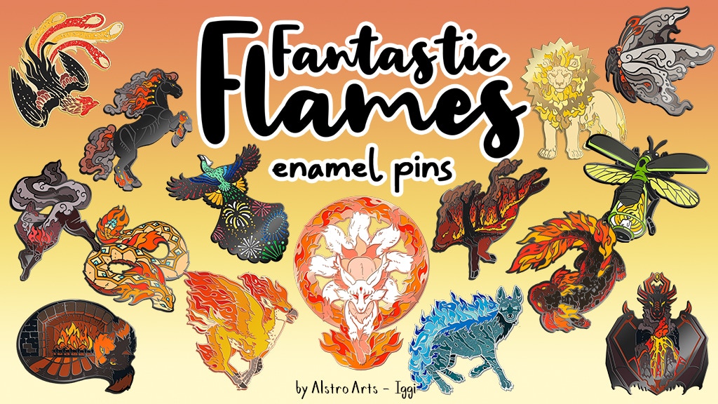 Fantastic Flames Enamel Pins