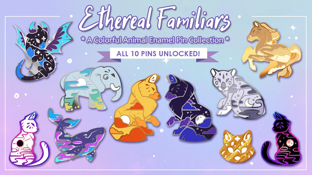 Ethereal Familiars - A Deluxe Hard Enamel Pin set