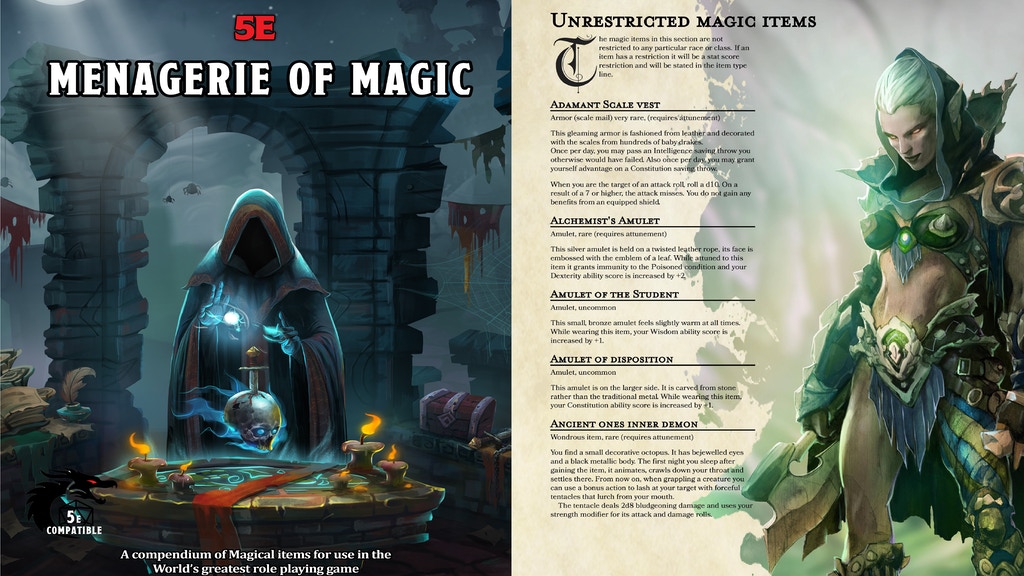 Menagerie of Magic: A collection of Magic items for DnD 5e