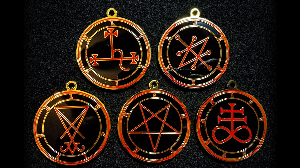 Satanic Sigil Medallions, Pins and Occult Accessories