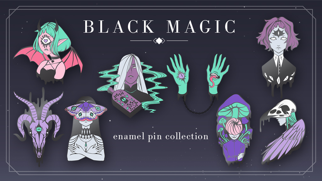 Black Magic: Occult-Themed Enamel Pin Collection