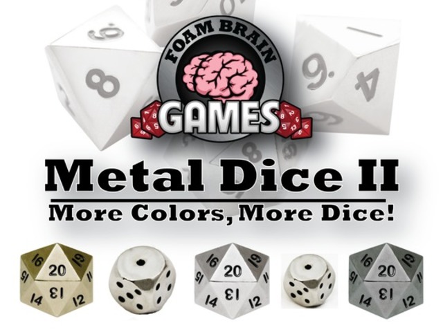 Foam Brain Dice: Metals II - More Colors, More Dice!