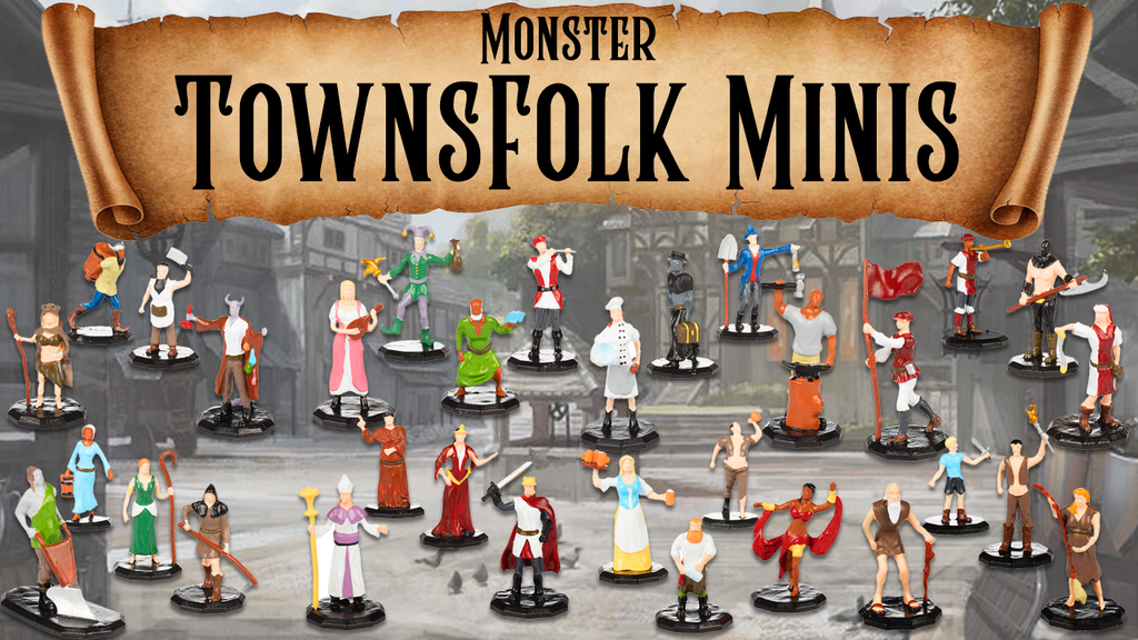 D&D Inspired TOWNSFOLK Mini Figures By Monster Gaming