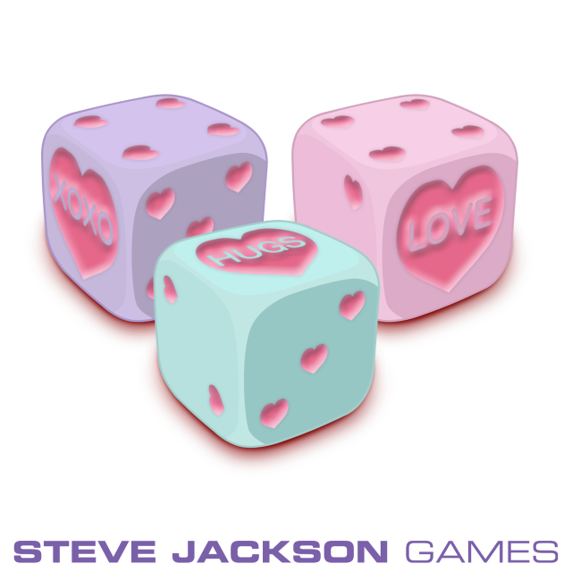 Steve Jackson Games' Candy Heart d6 Dice Set