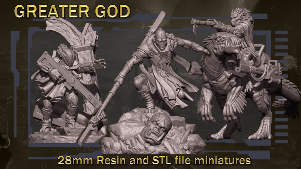 Heresylab - Greater God 28mm resin miniatures and STL files