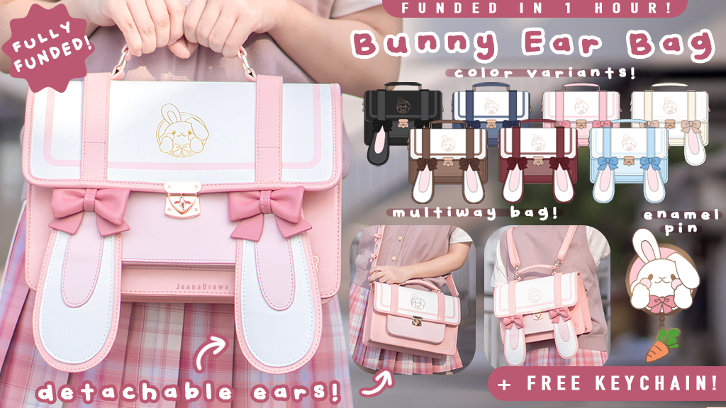 ❤ Bunny Ear Bag & Enamel Pins ❤