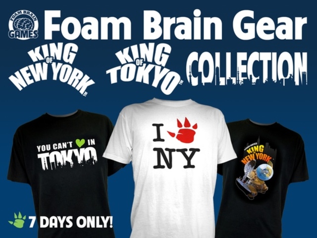 Foam Brain Gear: King of Tokyo and King of New York Shirts