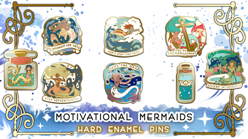 Motivational Mermaids - Hard Enamel Pins