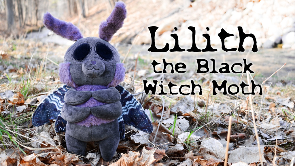Lilith the Black Witch Moth Plush