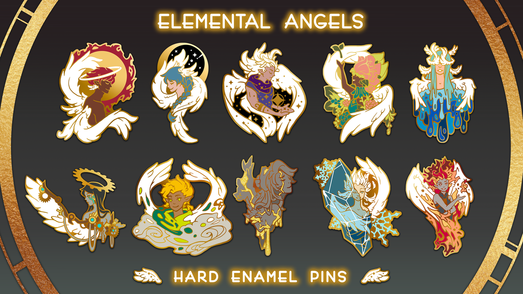 Elemental Angels - Hard Enamel Pins