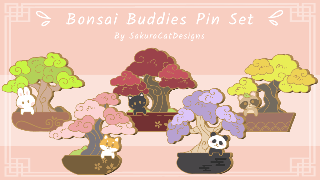 Bonsai Buddies Enamel Pin Set