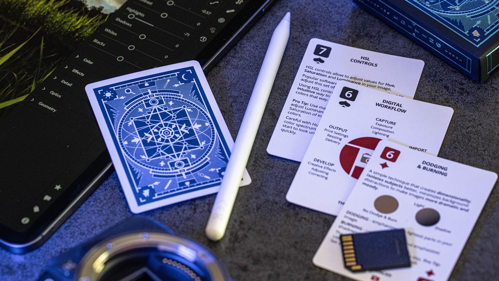 Photo Editing Cheat Sheet Playing Cards