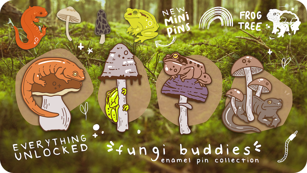 Fungi Buddies: Enamel Pin Set