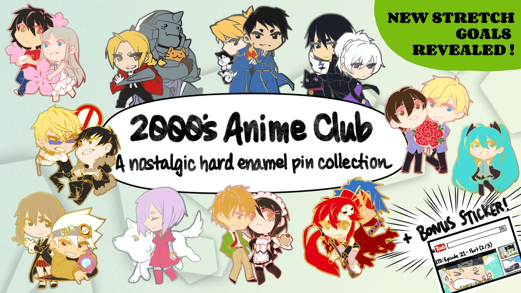 Anime Club: A nostalgic enamel pin series