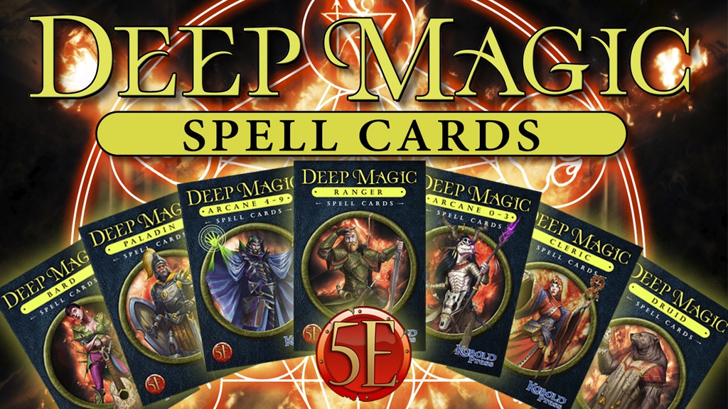 Deep Magic Spell Cards for 5th Edition