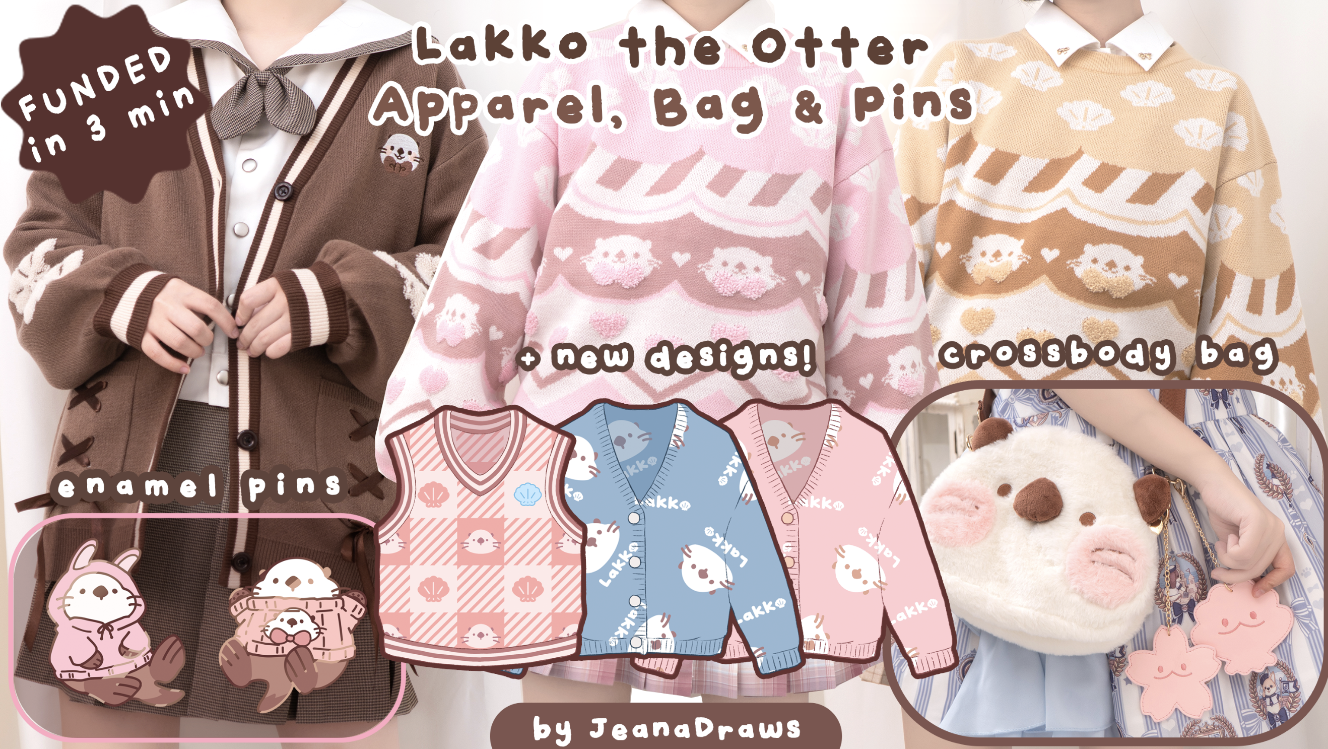 Lakko the Otter Apparel, Bag & Pins